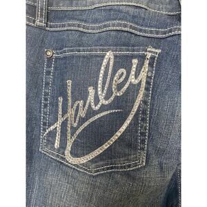 Harley-Davidson Harley Bling Rear Pocket Denim Bootcut Jeans Women's Size 10